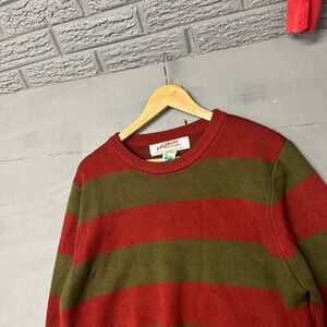 A Nightmare on Elm Street Freddy Krueger Striped Sweater Fun.com Red Green XL